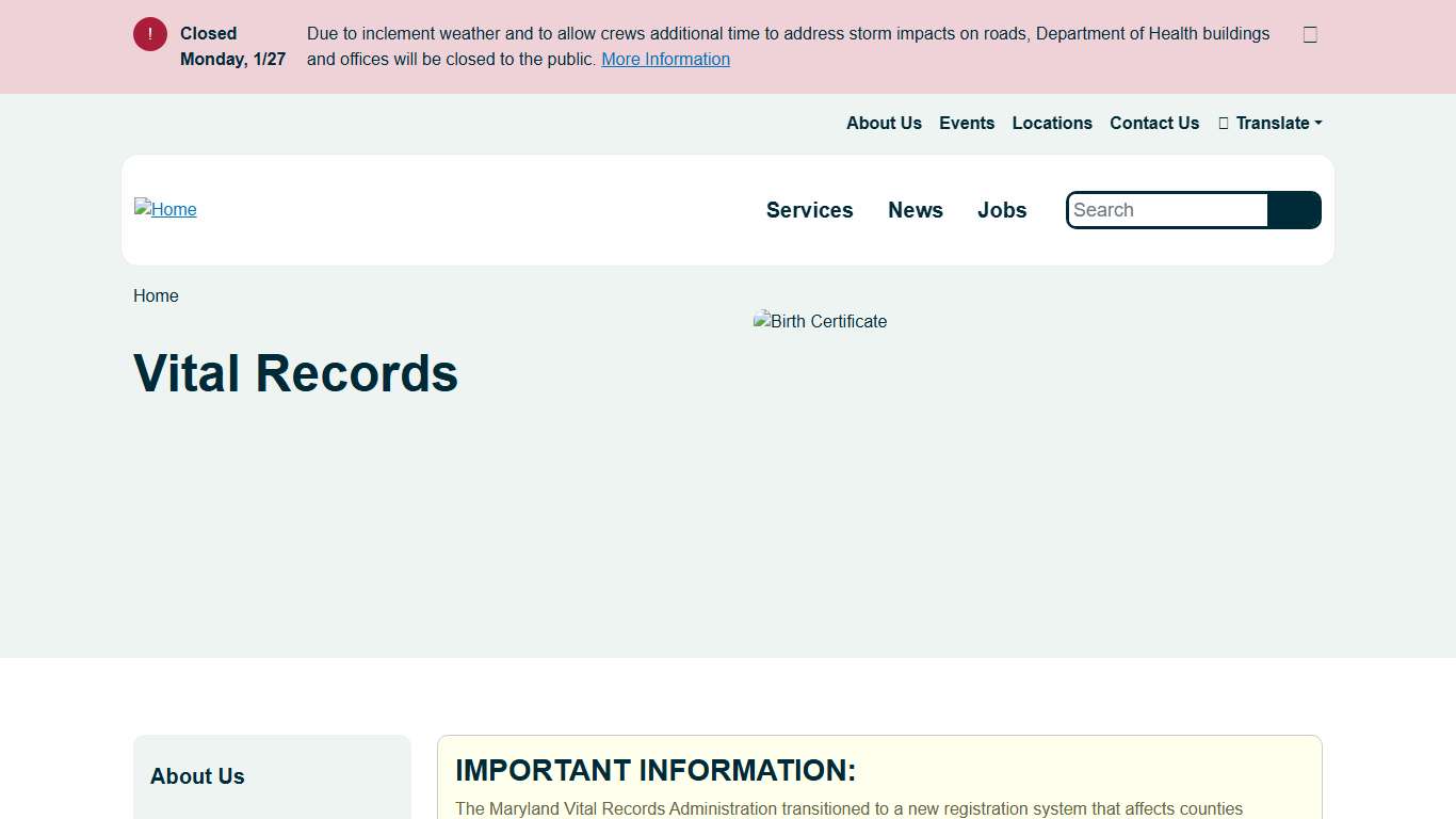 Vital Records Anne Arundel County Health Department
