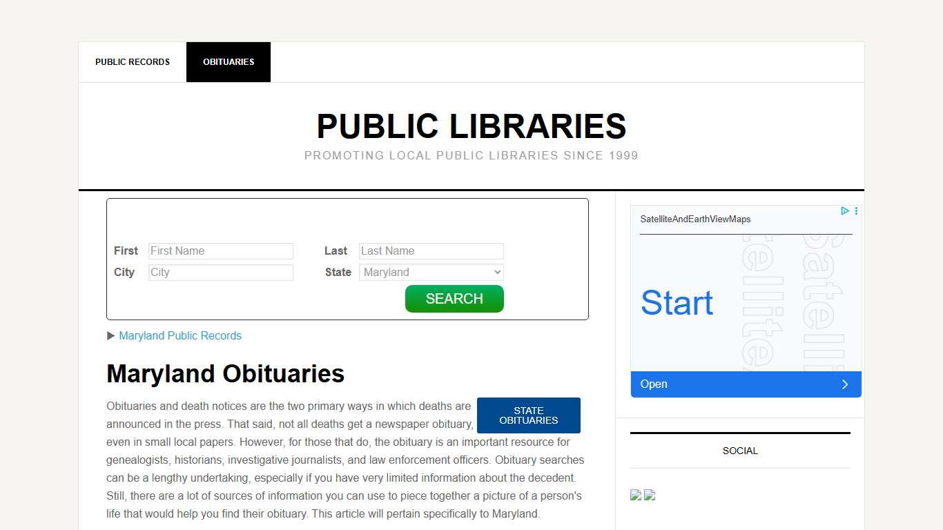 Maryland Obituaries